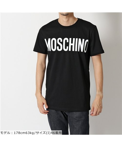 MOSCHINO(モスキーノ)/【MOSCHINO(モスキーノ)】半袖 Tシャツ A0705 5240 メンズ カットソー ロゴT クルーネック コットン /ブラック系