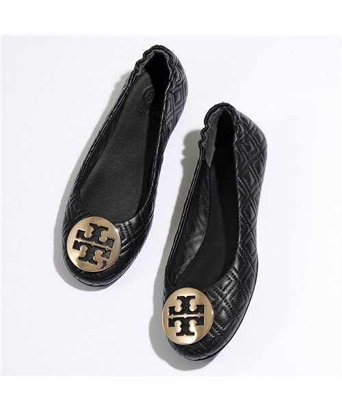 【TORY BURCH(トリーバーチ)】バレエシューズ QUILTED MINNIE 50736 レザー キルティング フラットパンプス ロゴ 靴  002/PE