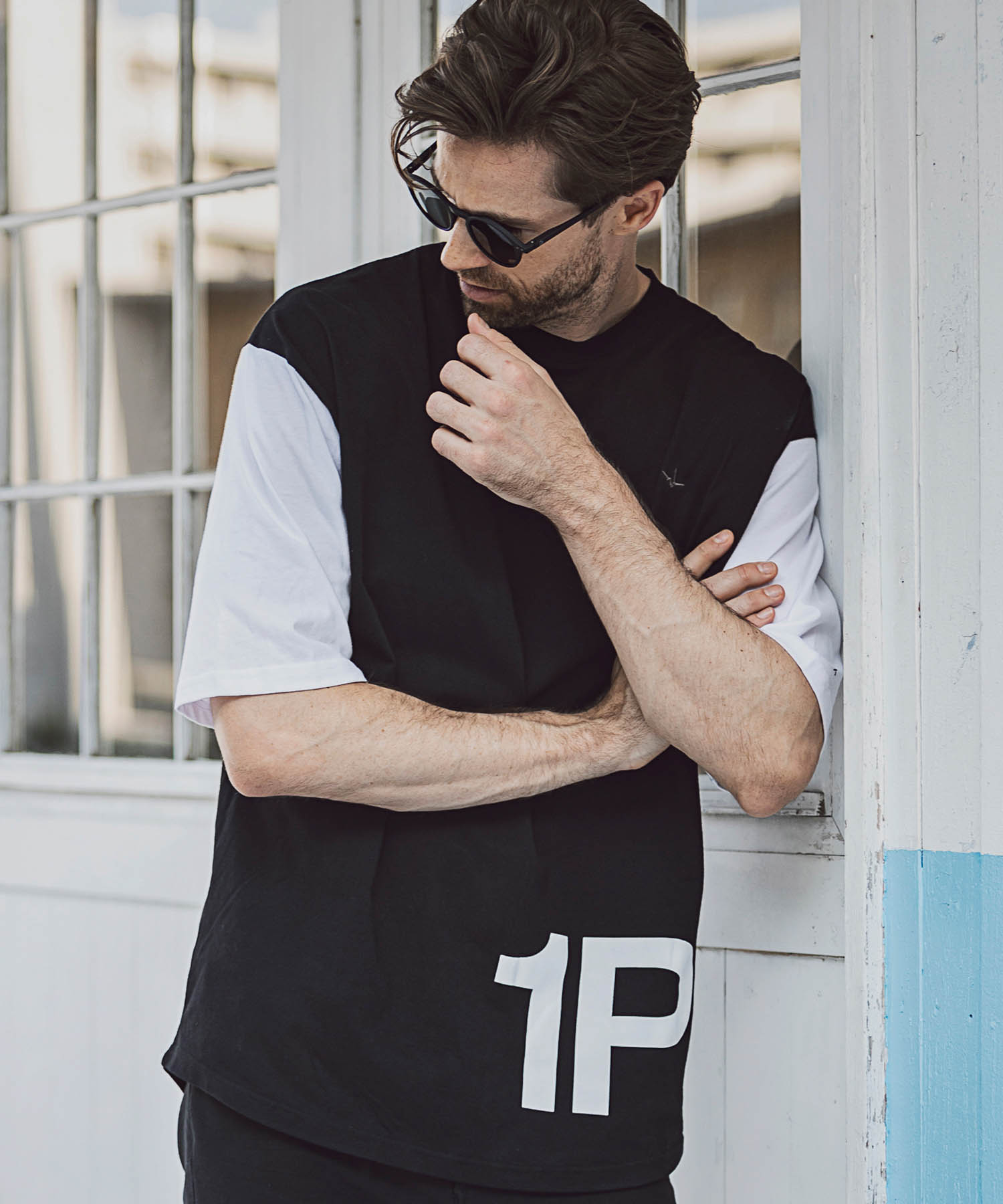 オーバーサイズバイカラー半袖Tシャツ(504631168)｜HANKYU MEN'S