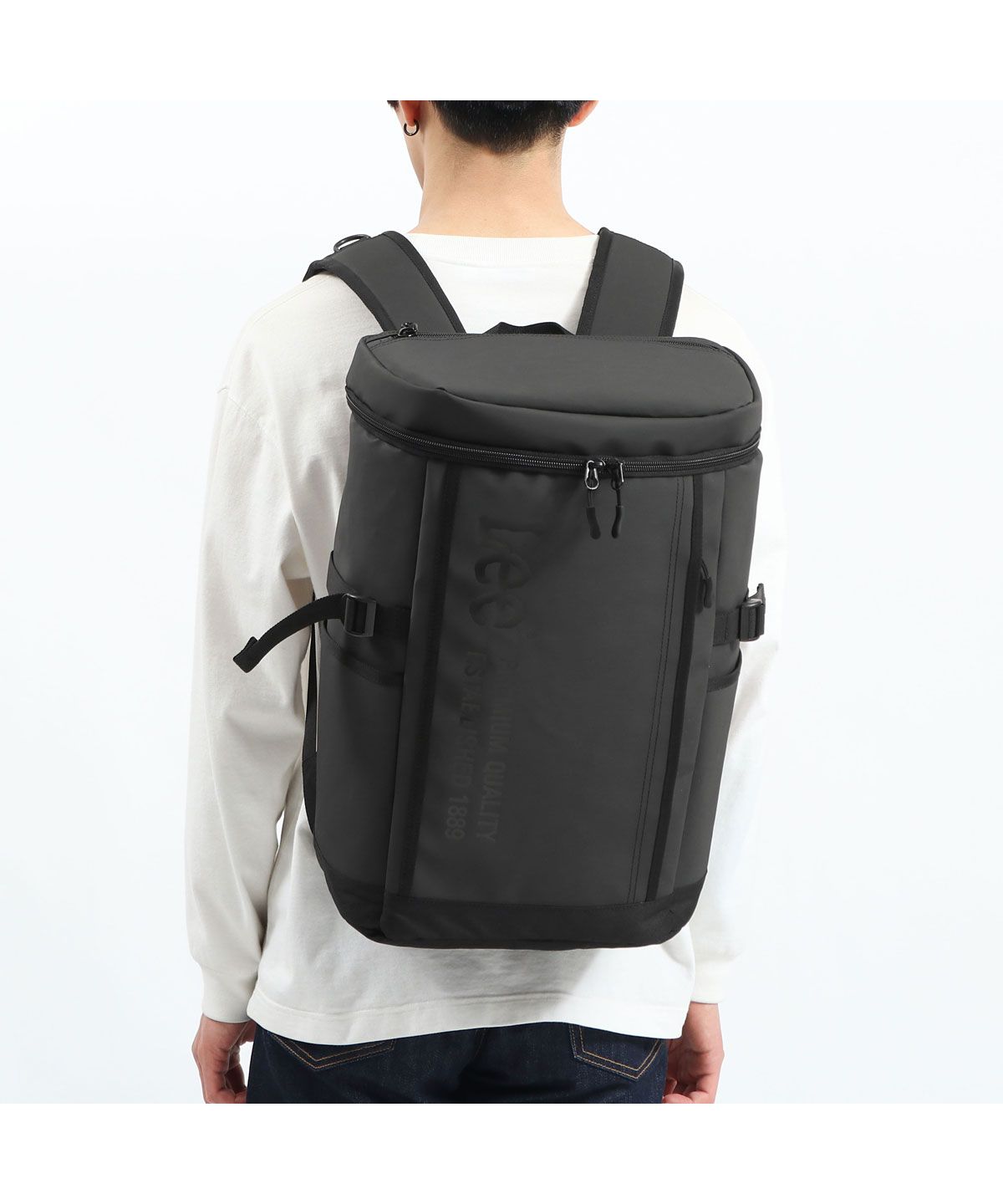 Lee リュック 通学 25L ボックス型 スクエア リー LEE リュックサック バックパック 撥水 高校生 中学生 大容量 B4 PC  320－4900