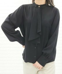 Lace Ladies(レースレディース)/ボウタイボリューム袖長袖シャツ/ブラック