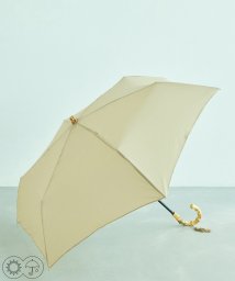 ROPE'(ロペ)/【晴雨兼用】バンブーハンドルコンパクトアンブレラ  折りたたみ傘/ベージュ（27）