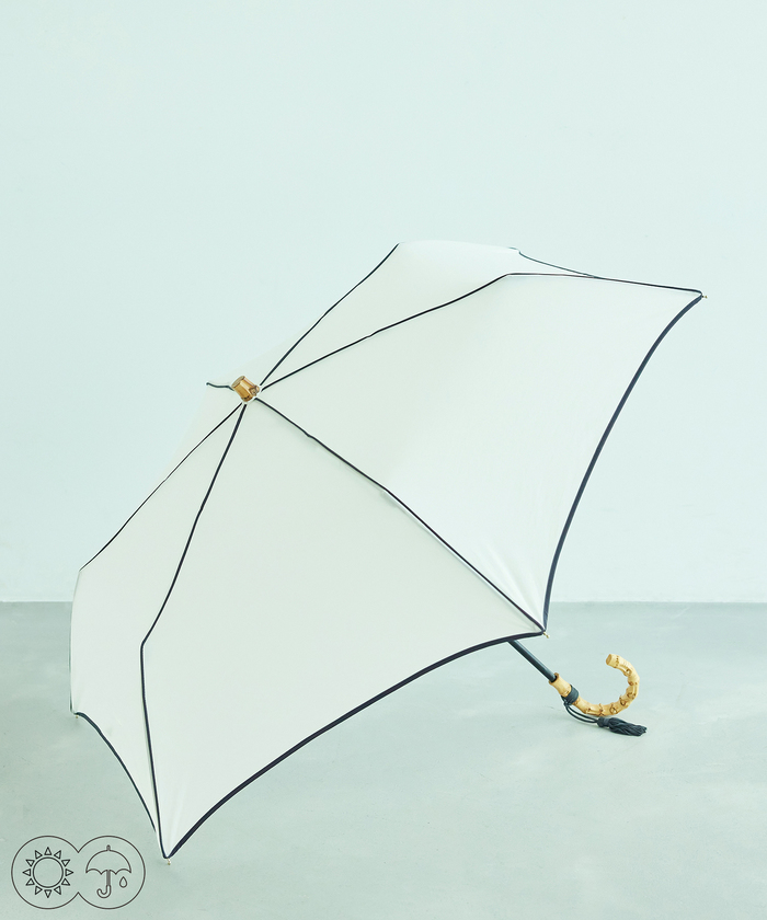 ファインフラワー・晴雨兼用コンパクトアンブレラ 折りたたみ傘 - 傘