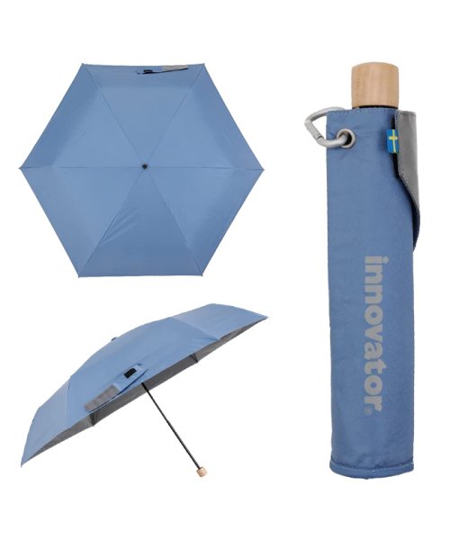 innovator(イノベーター)/イノベーター 折りたたみ傘 晴雨兼用 INNOVATOR 大きい 軽量 遮光 遮熱 撥水 UVカット/ブルー