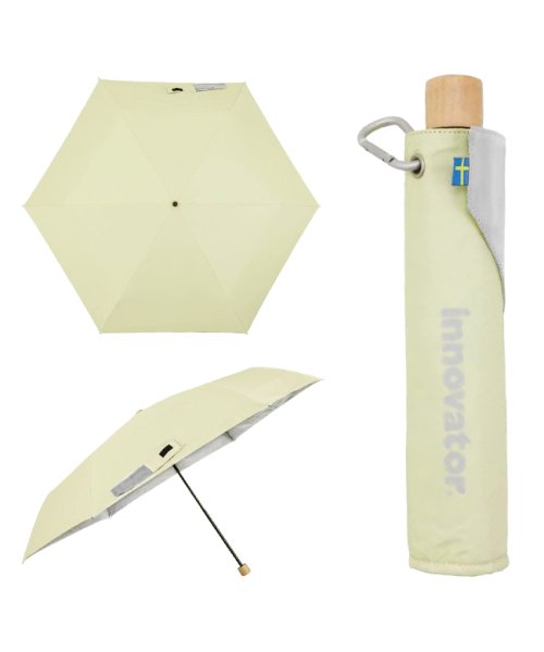innovator(イノベーター)/イノベーター 折りたたみ傘 晴雨兼用 INNOVATOR 大きい 軽量 遮光 遮熱 撥水 UVカット/ライトイエロー