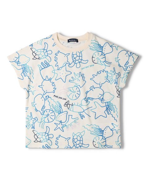 セール】【子供服】 moujonjon (ムージョンジョン) 日本製海の生き物柄 