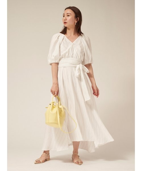アセテートリネンカシュクールワンピース フレイ アイディー Fray I D Magaseek