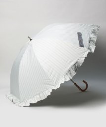 LANVIN en Bleu(umbrella)(ランバンオンブルー（傘）)/晴雨兼用日傘　”ストライプフリル”/オフホワイト