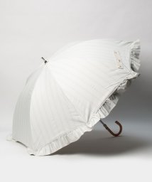 LANVIN en Bleu(umbrella)(ランバンオンブルー（傘）)/晴雨兼用日傘　”ストライプフリル”/ベージュ