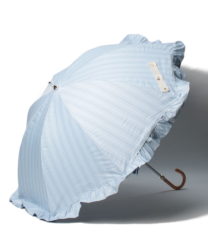 セール】晴雨兼用日傘 ”ストライプフリル”(504490360) | ランバンオン 