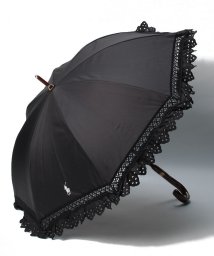POLO RALPH LAUREN(umbrella)(ポロラルフローレン（傘）)/晴雨兼用日傘 ”無地 エンブフリル”/ブラック