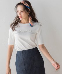 Viaggio Blu(ビアッジョブルー)/アルビニオーガニックポンチロゴTシャツ≪洗濯機で洗える≫/ホワイト