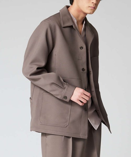 【セットアップ対応】スモーキー カバーオール シャツブルゾン 