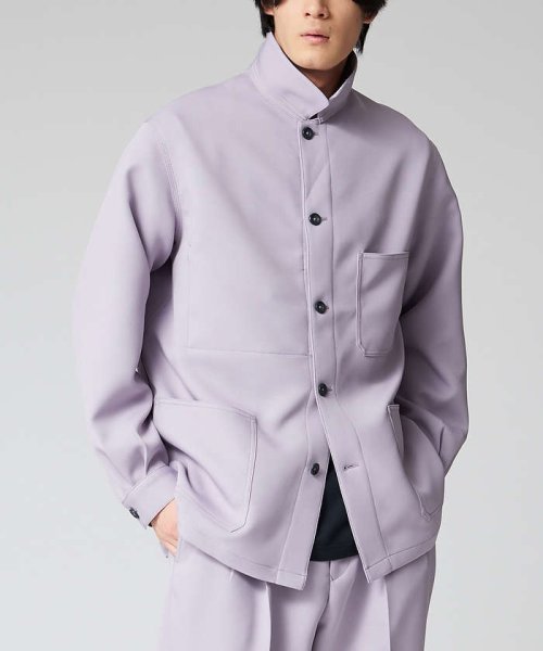 【セットアップ対応】スモーキー カバーオール シャツブルゾン 