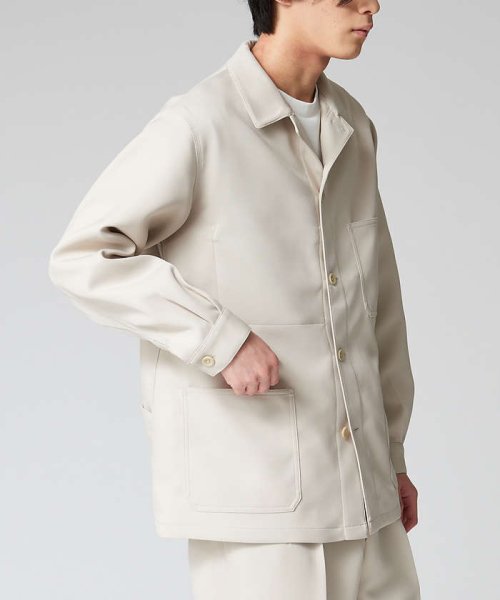 【セットアップ対応】スモーキー カバーオール シャツブルゾン 