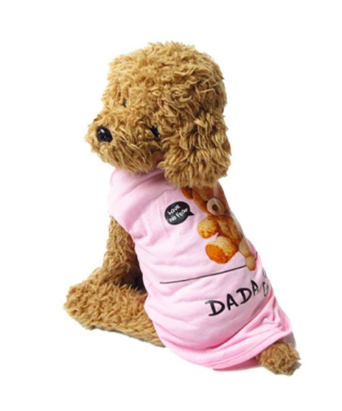 HAPPY DOG!!(はっぴーDOG！！)/犬 服 犬服 犬の服 タンクトップ 着せやすい くま クマ 熊 ドッグウェア 【春 夏 春夏 夏服 春物】/ピンク