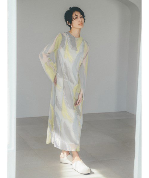 Emmi Atelier シースルーオリジナルプリント柄ワンピース Emmi Atelier Emmi Atelier Magaseek Emmi Atelier シースルーオリジナルプリント柄ワンピース Emmi Atelier Emmi Atelier Magaseek