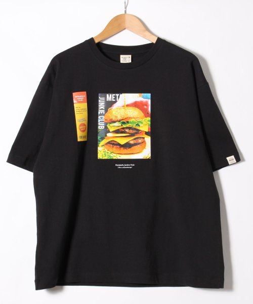 ALWAYS GOOD TIME NEW BASIC STORE(オールウェイグッドタイムニューベーシックストア)/Metabolic Junkie Club/ハラペコCHEESE BURGER Ｔシャツ/ブラック