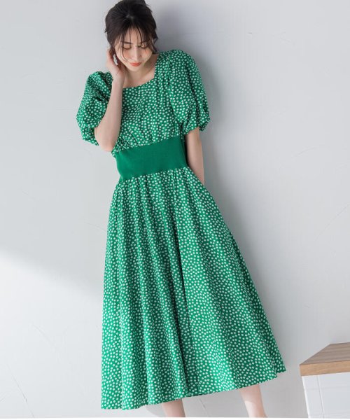 花柄バルーンワンピース 洗濯機で洗える ビッキー Vicky Magaseek