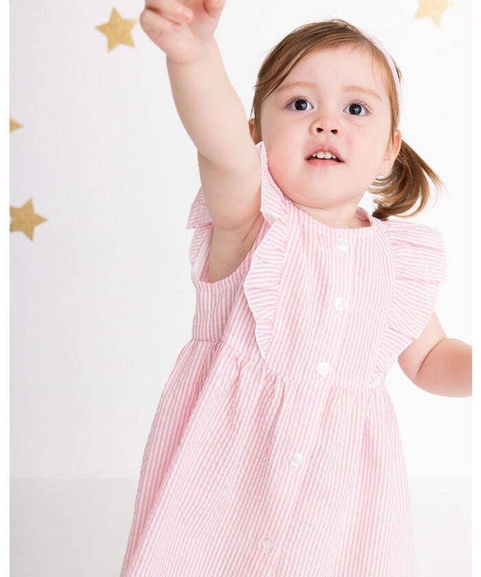 ピンク ストライプ 生地 キッズワンピースの人気商品 通販 価格比較 価格 Com
