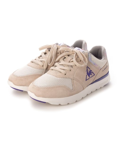 le coq sportif(ルコックスポルティフ)/踵デザインラウンドスニーカー（LAセーヌIIワイドEZ/LA SEIN IIWIDE EZ）/ベージュコンビ