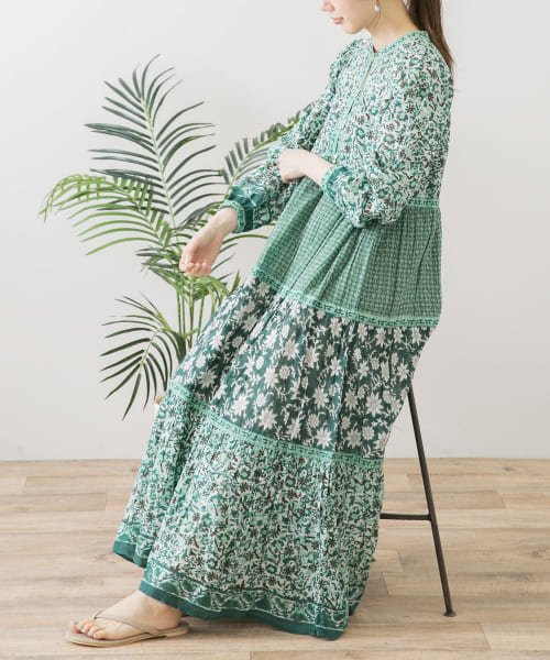 オリエンタルフラワーmixコットンワンピース アーバンリサーチサニーレーベル Urban Research Sonny Label Magaseek