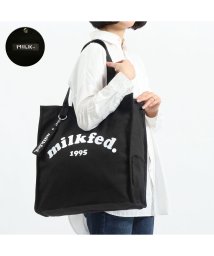 MILK FED(ミルクフェド)/ミルクフェド トートバッグ MILKFED. PIPING SQUARE TOTE COOPER LOGO 軽量 B4 通勤 通学 103212053011/ブラック