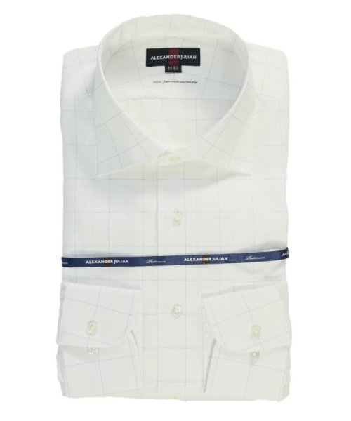 TAKA-Q(タカキュー)/超長綿120双糸 スタンダードフィット ワイドカラー 長袖 シャツ メンズ ワイシャツ ビジネス ノーアイロン 形態安定 yシャツ 速乾/ライトグレー