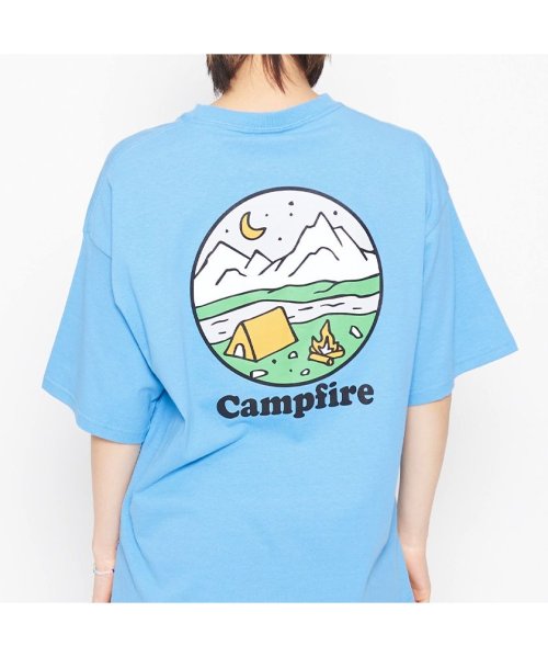 Spiritoso(スピリトーゾ)/Campfire Tシャツ/ブルー