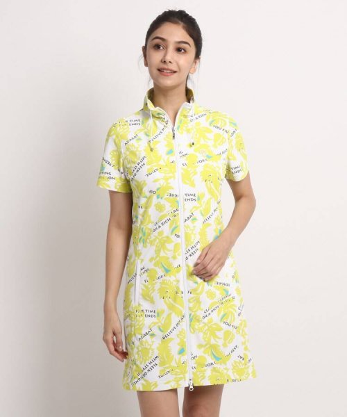 セール 日本製 ボタニカル柄 ワンピース Uvカット 防透け アダバット Adabat Magaseek