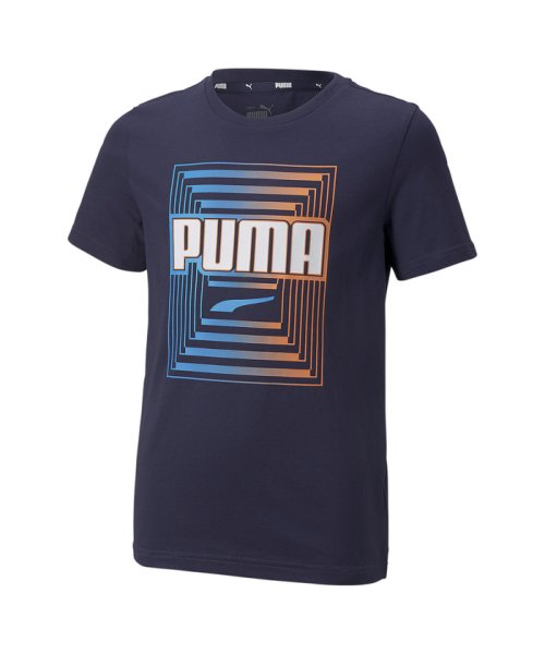 PUMA(プーマ)/キッズ ボーイズ ALPHA グラフィック II 半袖 Tシャツ 120－160cm/PEACOAT