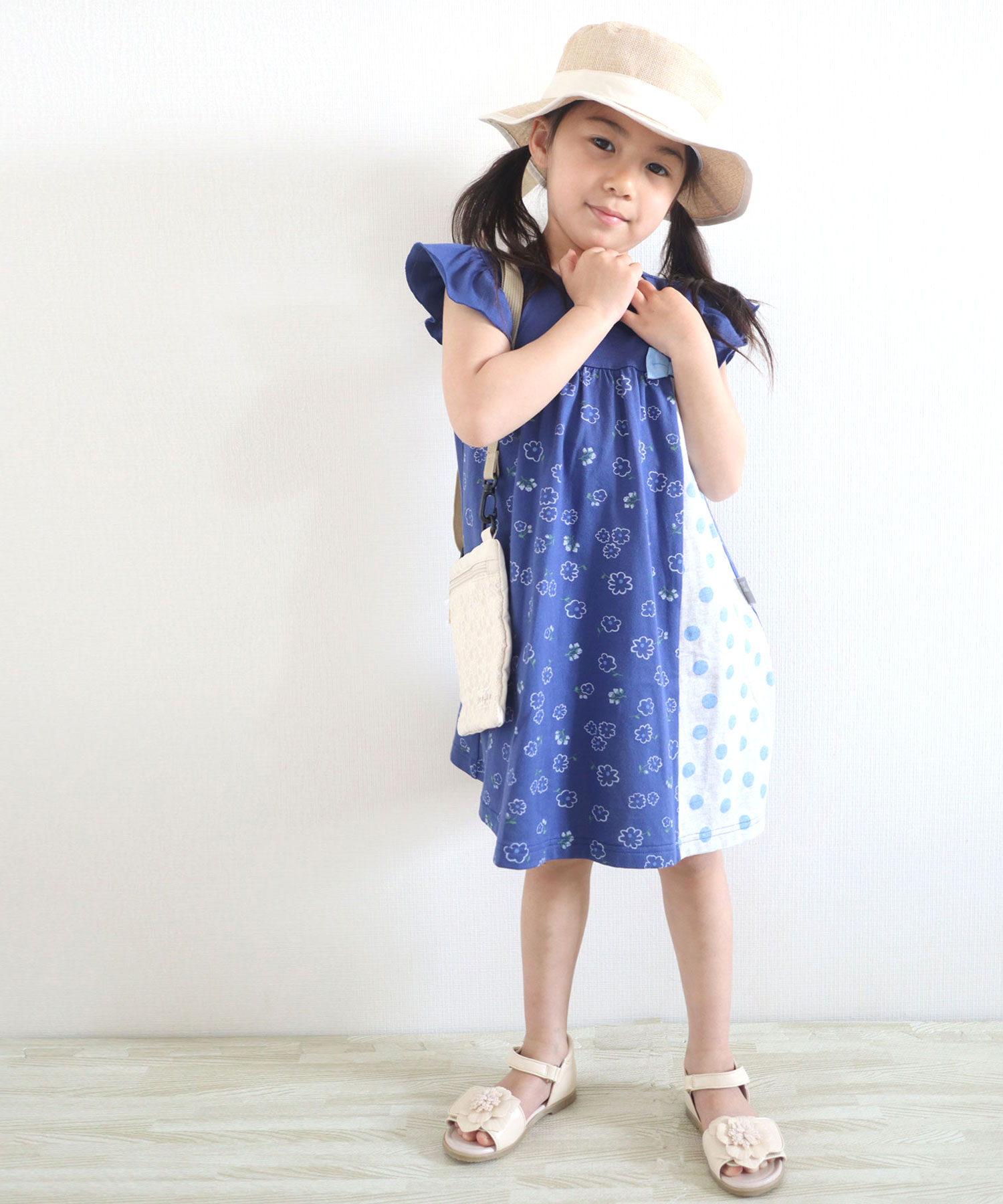 Kp 子供服 ワンピース 花柄