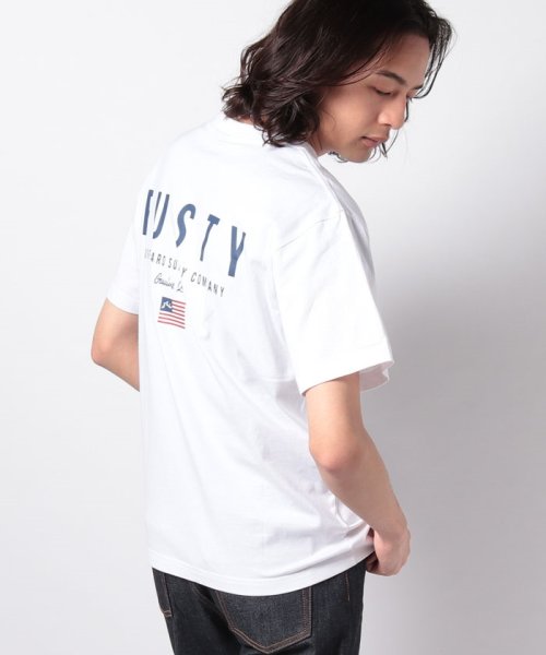 RUSTY(ラスティ（メンズ）)/【RUSTY】ハンソデ Tシャツ/ホワイト