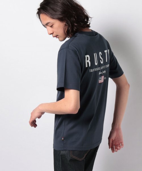 RUSTY(ラスティ（メンズ）)/【RUSTY】ハンソデ Tシャツ/ネイビー