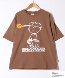 ALWAYS GOOD TIME NEW BASIC STORE(オールウェイグッドタイムニューベーシックストア)/【PEANUTS × sportswear】コラボ プリントクラシックTシャツ/ルーズシルエットＴシャツ/ブラウン