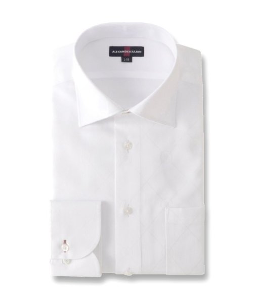 TAKA-Q(タカキュー)/形態安定 スタンダードフィット ワイドカラー 長袖 シャツ メンズ ワイシャツ ビジネス ノーアイロン 形態安定 yシャツ 速乾/ホワイト