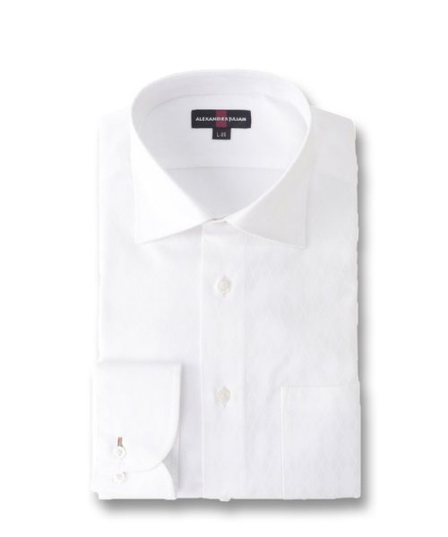 TAKA-Q(タカキュー)/形態安定 スタンダードフィット ワイドカラー 長袖 シャツ メンズ ワイシャツ ビジネス ノーアイロン 形態安定 yシャツ 速乾/ホワイト
