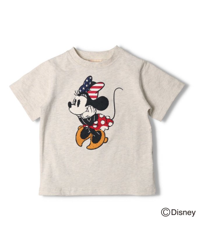 ディズニー ミニーちゃん 130 アップリケ可愛いtシャツ 定価税込52円 新品 本体綿100 無料サンプルok 新品