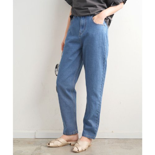 セール ハイウエスト テーパードデニム テーパードパンツ ハイウエストデニム デニム パンツ ボトム 韓国 ファッション ハイウエストテーパードデニム フューティアランド Futier Land Magaseek