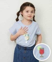 a.v.v(KID'S)(アー・ヴェ・ヴェキッズ)/[100－130]アイスタッチレモンコレクションTシャツ/ライトブルー