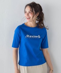 Viaggio Blu(ビアッジョブルー)/アルビニオーガニックポンチロゴTシャツ≪洗濯機で洗える≫/ブルー系その他