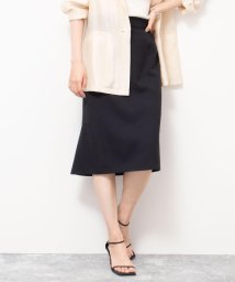 NOLLEY’S sophi(ノーリーズソフィー)/ヴィンテージツイルバック裾フレアースカート/ブラック