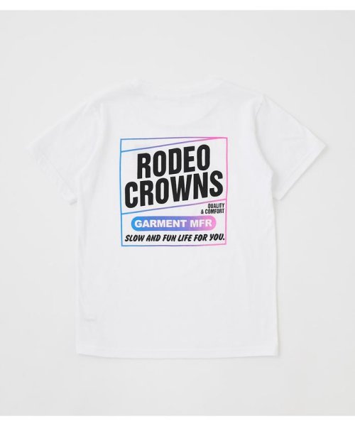 RODEO CROWNS WIDE BOWL(ロデオクラウンズワイドボウル)/キッズグラデーションプリントTシャツ/WHT