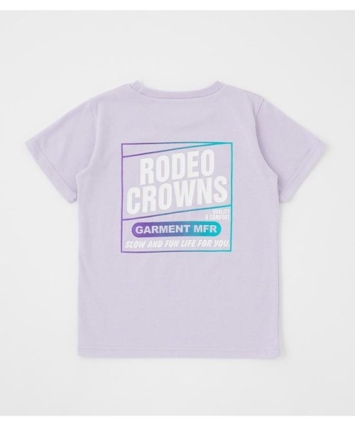 RODEO CROWNS WIDE BOWL(ロデオクラウンズワイドボウル)/キッズグラデーションプリントTシャツ/L/PUR1