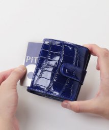 sankyoshokai(サンキョウショウカイ)/クロコダイルレザーコンパクト財布/ブルー