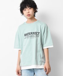 RAT EFFECT(ラット エフェクト)/レイヤード風プリントTシャツ/グリーン