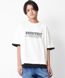 RAT EFFECT(ラット エフェクト)/レイヤード風プリントTシャツ/オフホワイト