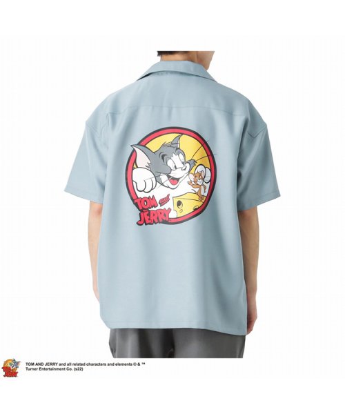 MAC HOUSE(men)(マックハウス（メンズ）)/Tom and Jerry バックサークルシャツ 161143443/サックス