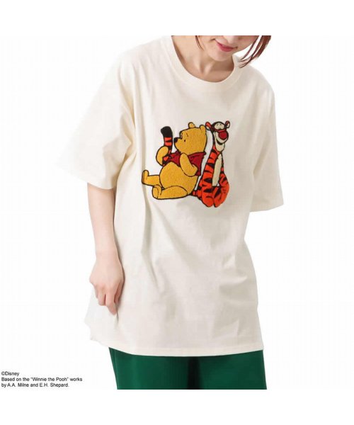Disney プー ティガー サガラ刺繍tシャツ 22 7603 マックハウス レディース Mac House Women Magaseek