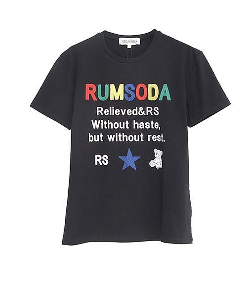Rumsoda カラフルロゴ刺繍クルーネック半袖tシャツ メンズ ブランド 大人 カジュアル ファッション カットソー クルーネック クマ くま ロゴ プリント エスビーセレクト Sb Select Magaseek